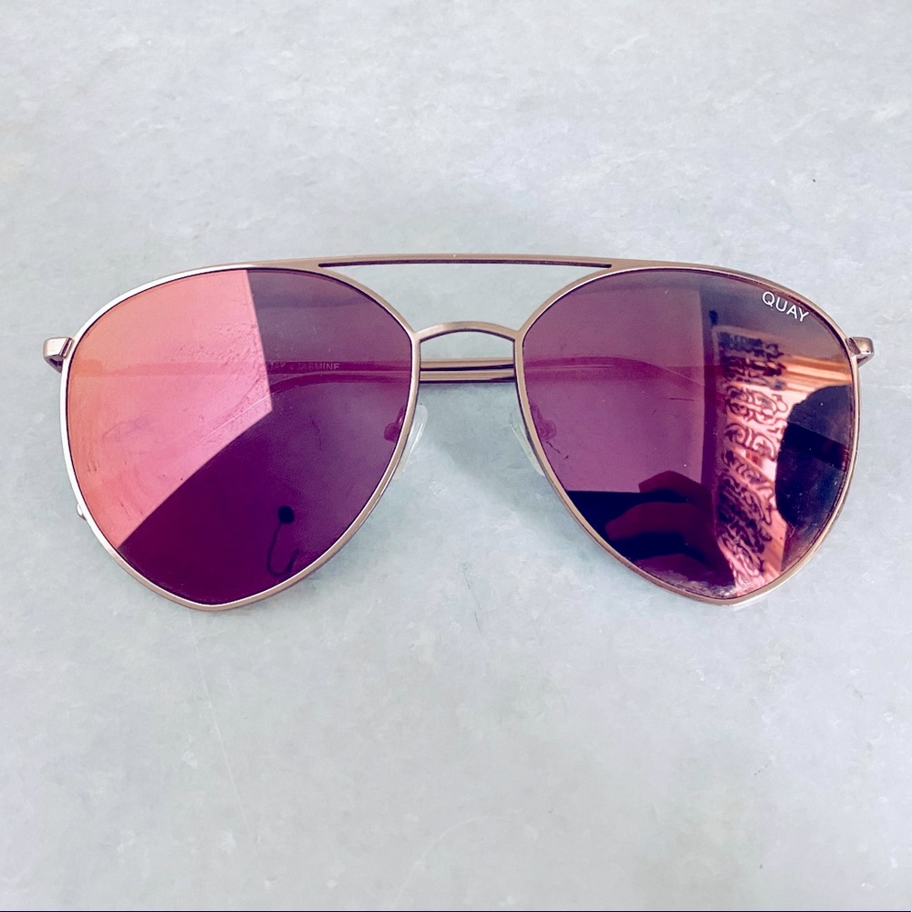 Quay Australia Rose Gold Mirrored Sunglasses